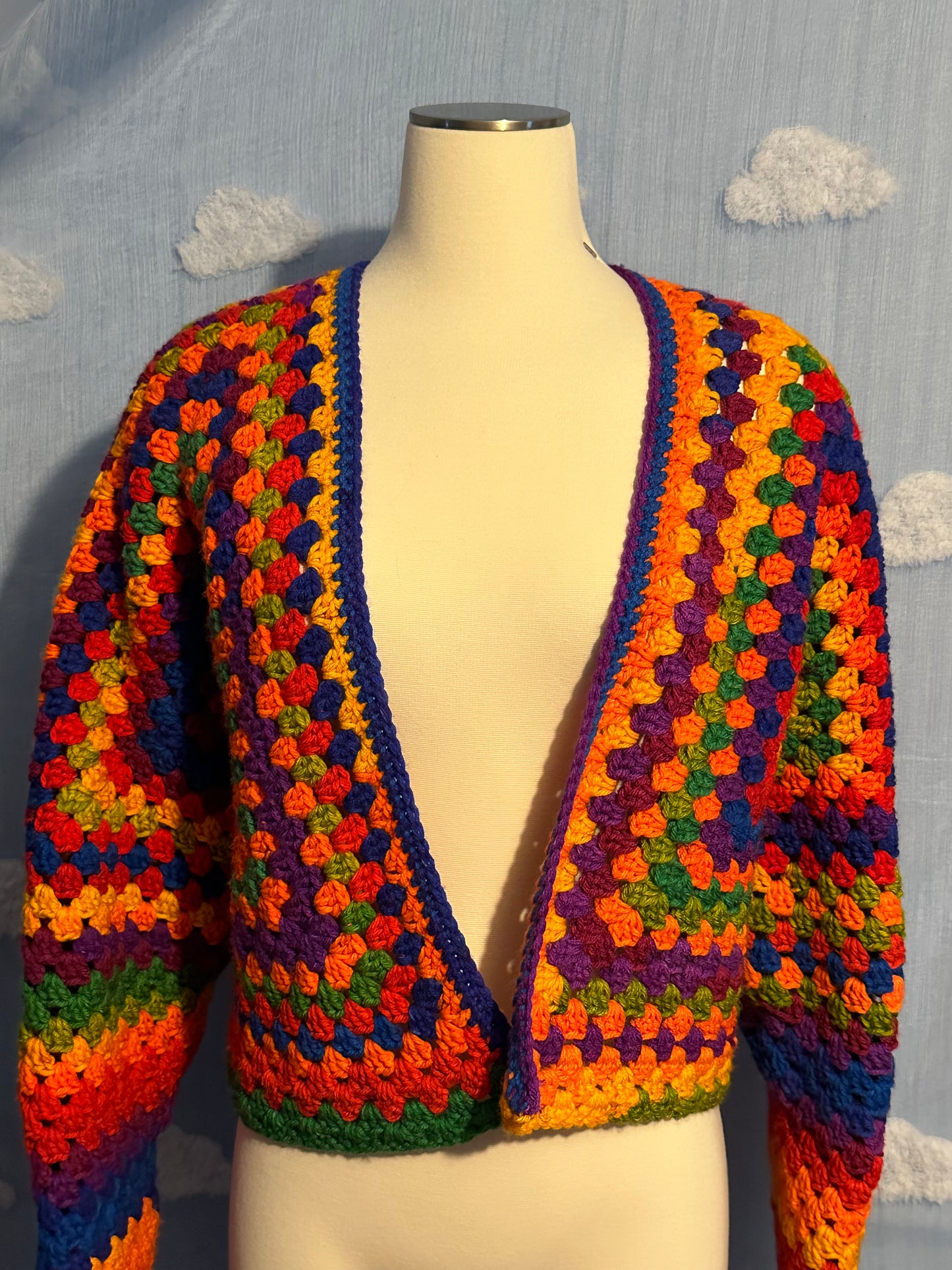 Rainbow stripe cardigan