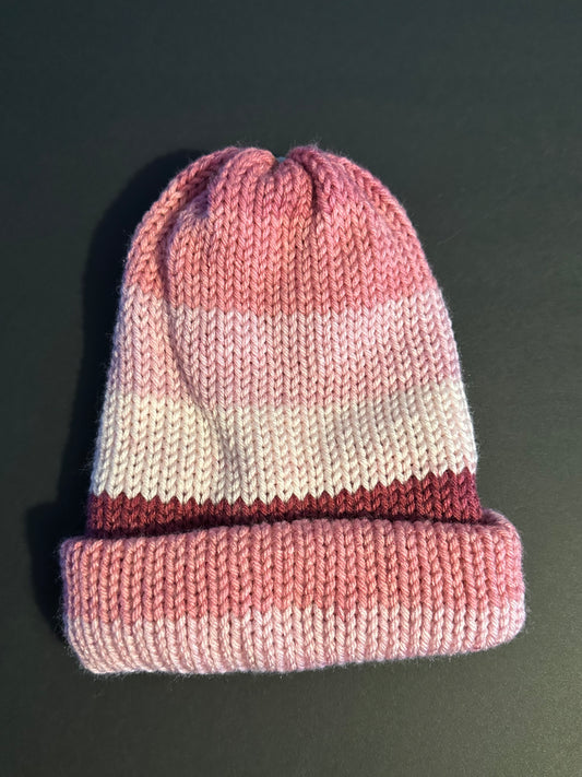 Pink Stripe Beanie